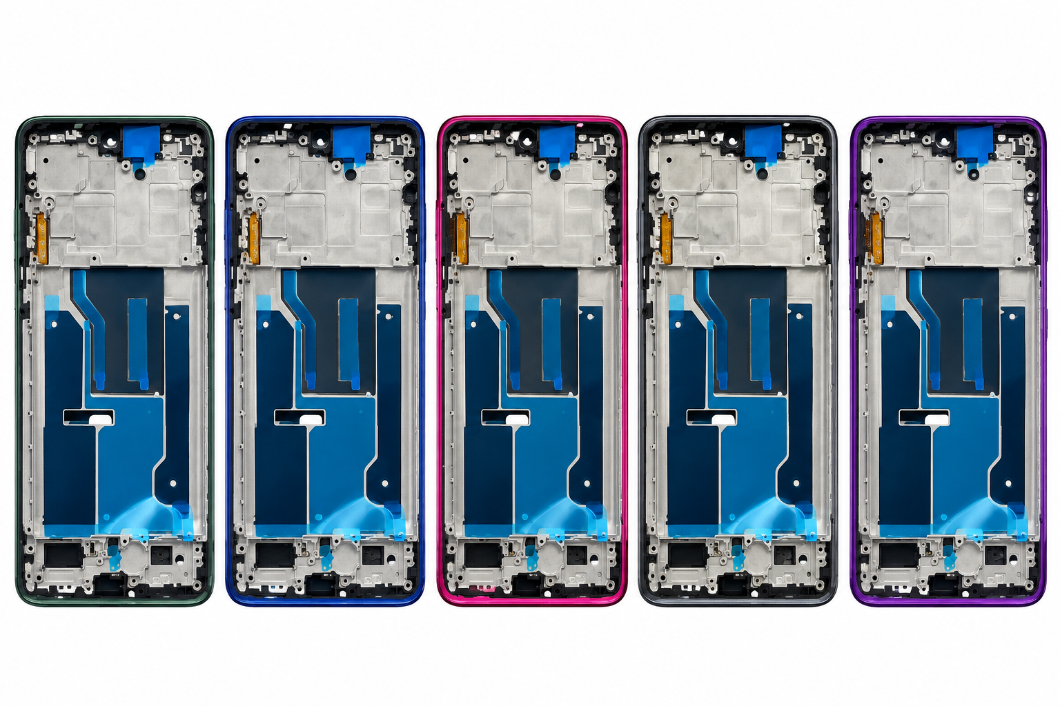 Compatible Replacement for Motorola Edge 50 Fusion / Moto G96 Middle Frame – Black, Red, Grey, Blue & Purple